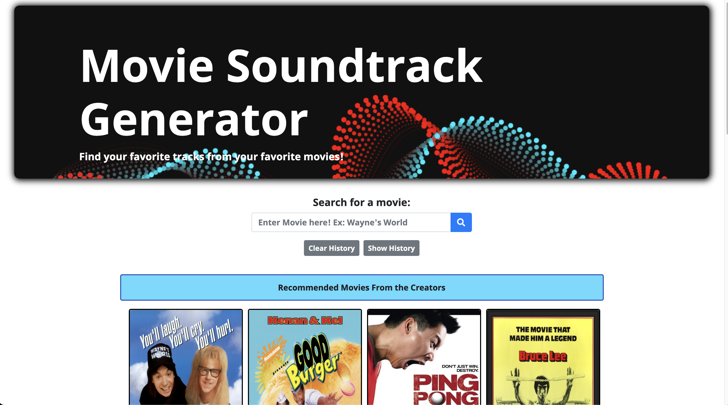 movie soundtrack generator application